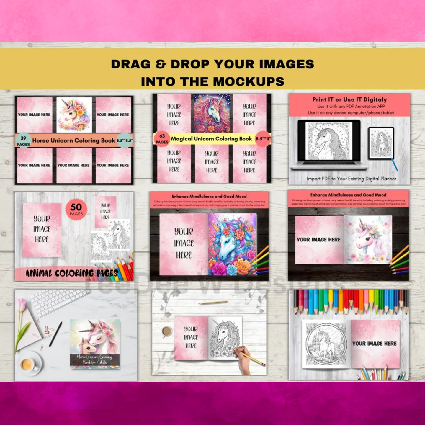 COLORING BOOK MOCKUPS