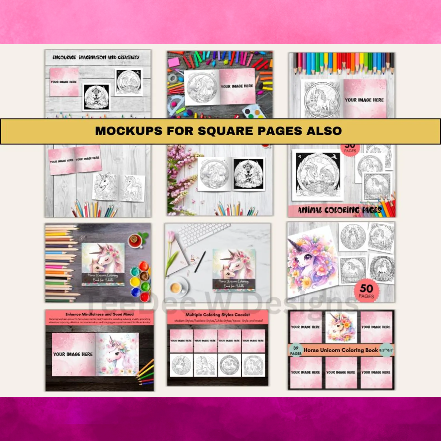 COLORING BOOK MOCKUPS
