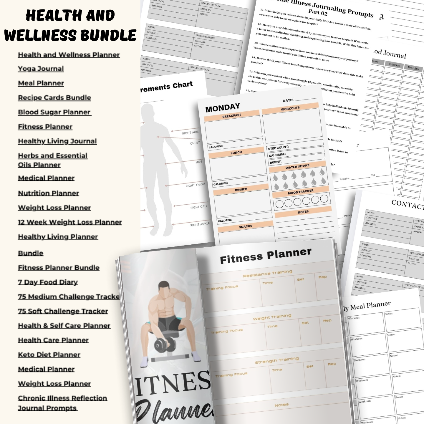 Health and Wellness Canva Template Bundle