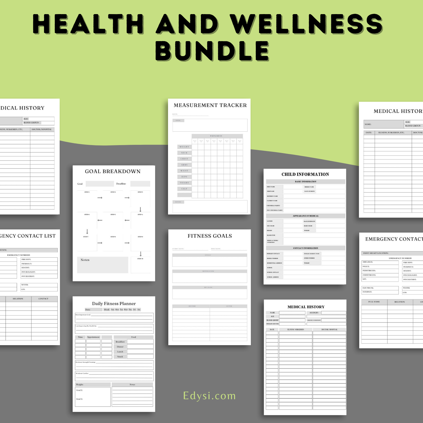Health and Wellness Canva Template Bundle