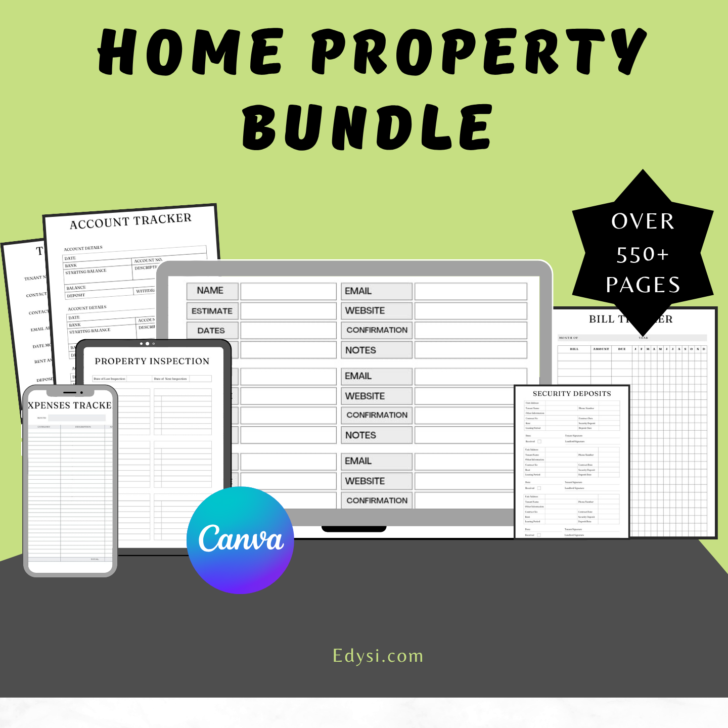 Home Property Canva Template Bundle