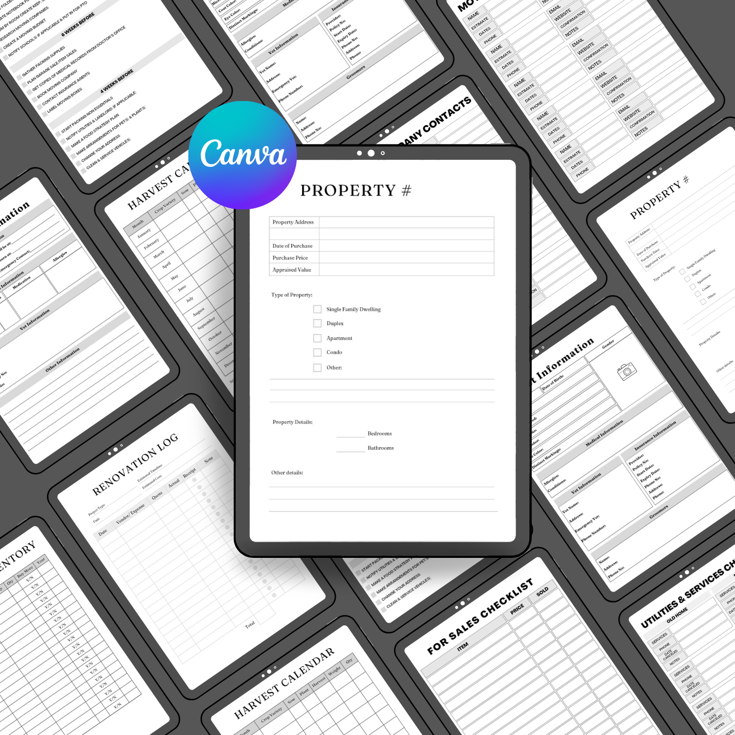 Home Property Canva Template Bundle