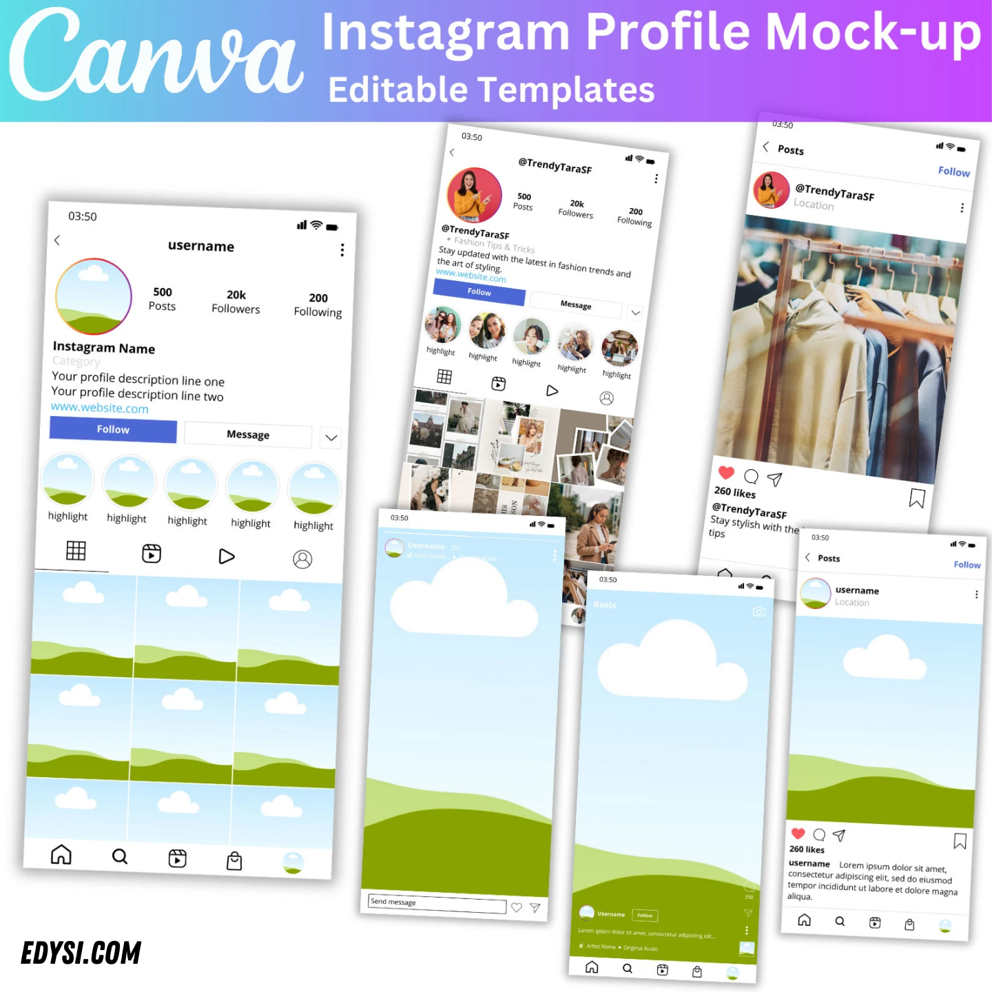Instagram Mockup Canva Templates