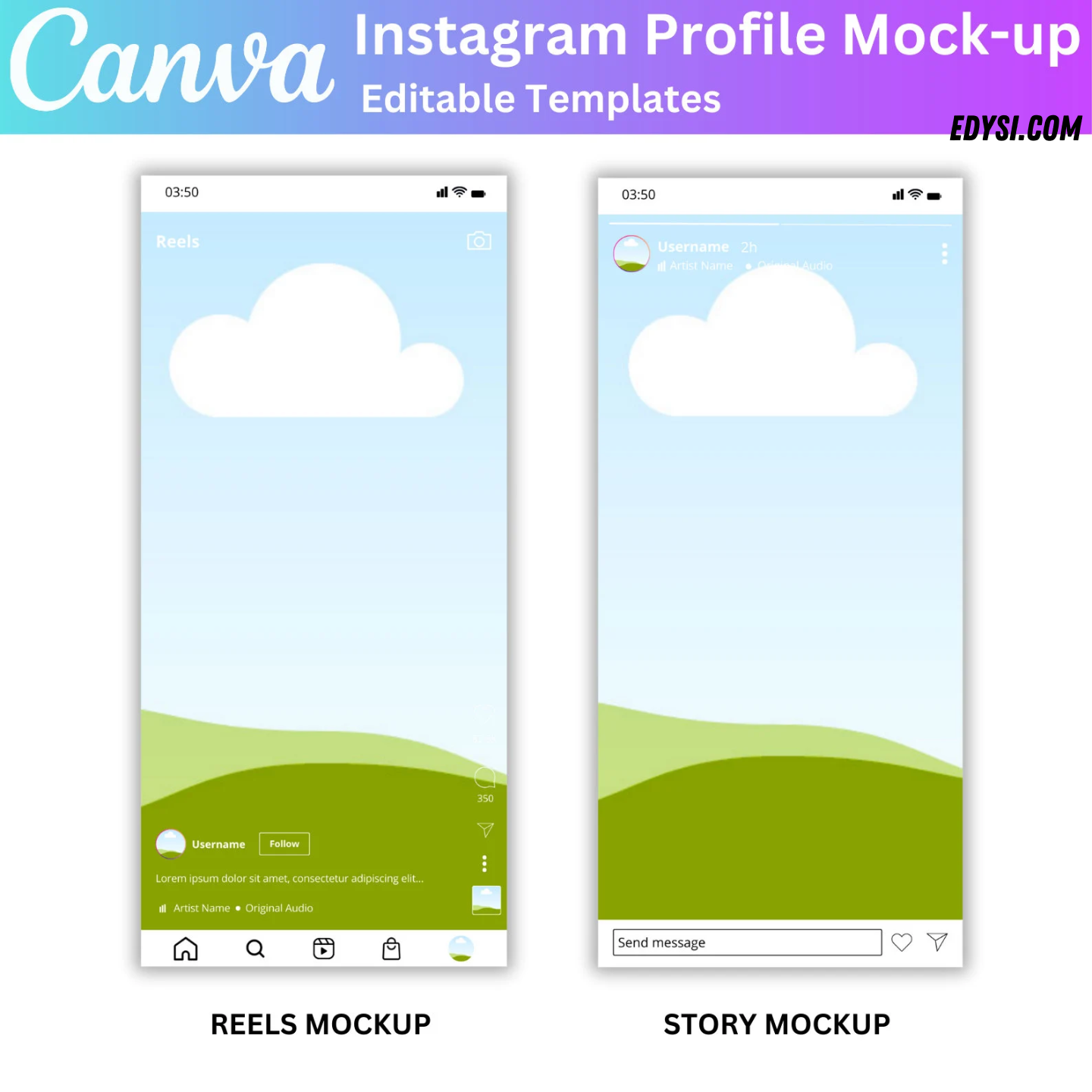 Instagram Mockup Canva Templates