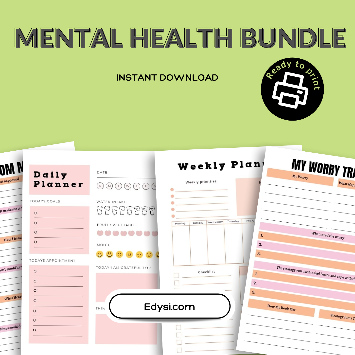 Mental Health Canva Template Bundle