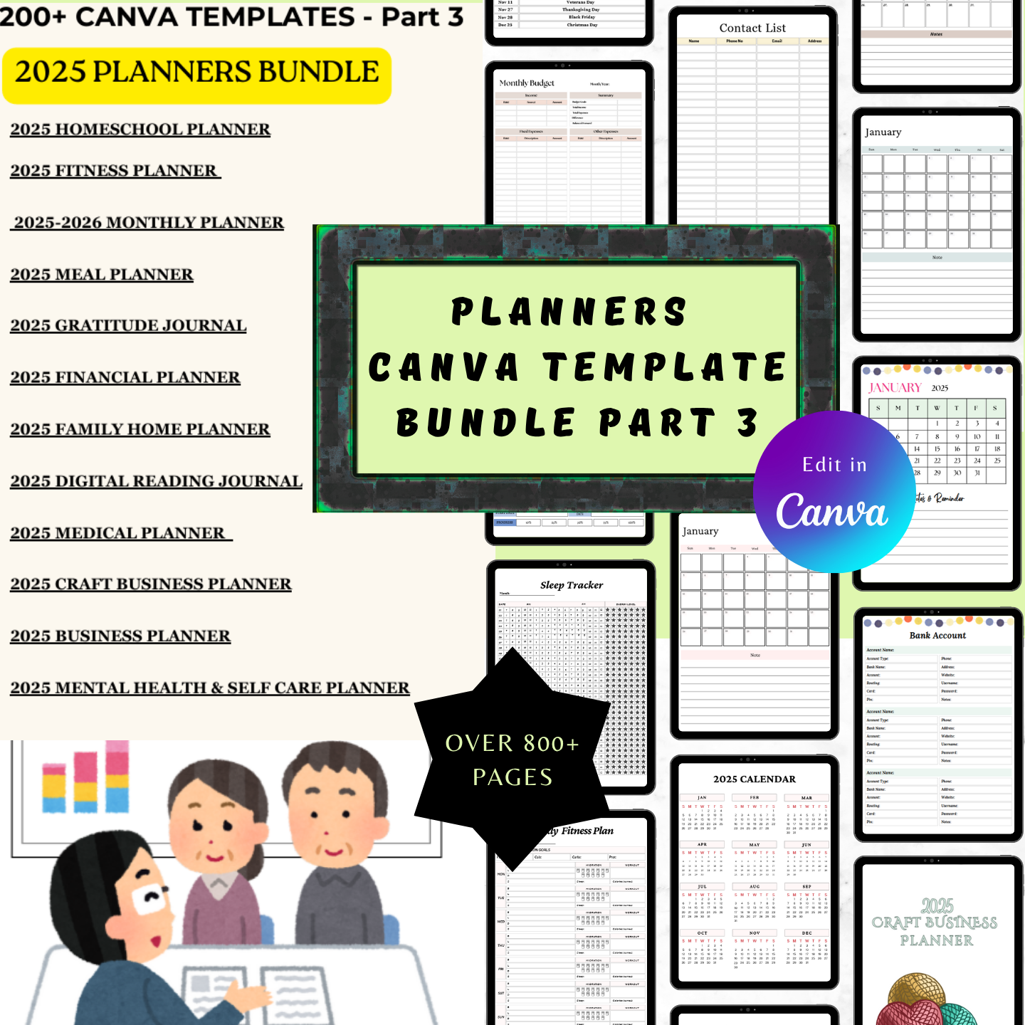 Planners Canva Template Bundle Part 3