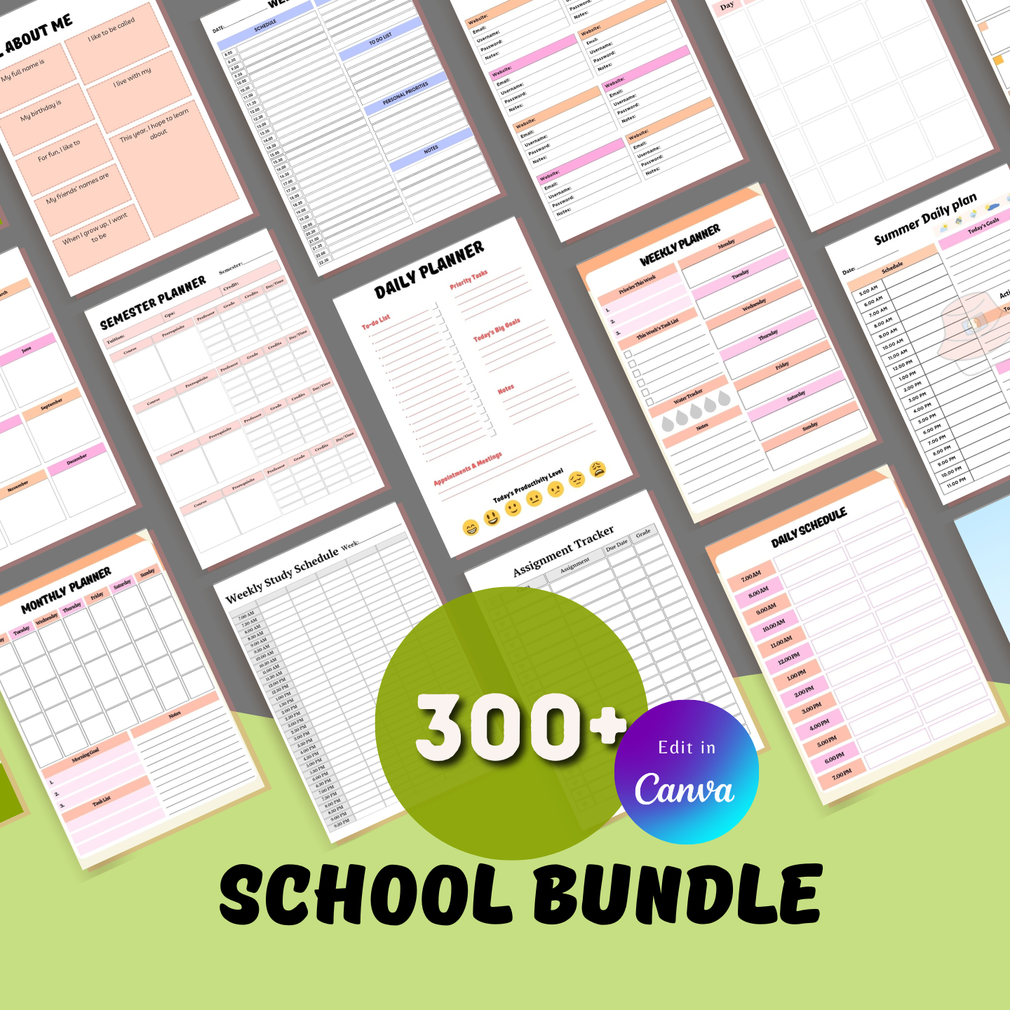 School and others Canva Template Bundle